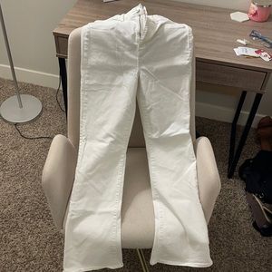 American Eagle White flared jean
